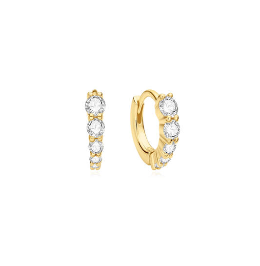  Luna Gaze - Créoles - Argent / GP 14 carats - Zircone